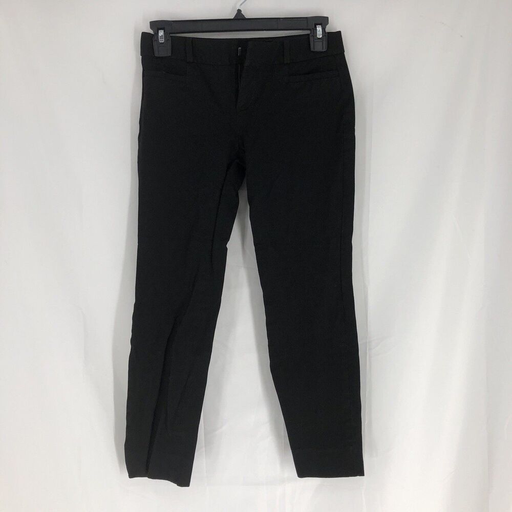 Banana Republic Pants Womens 00P Black Sloan Crop Stretch Cotton Blend